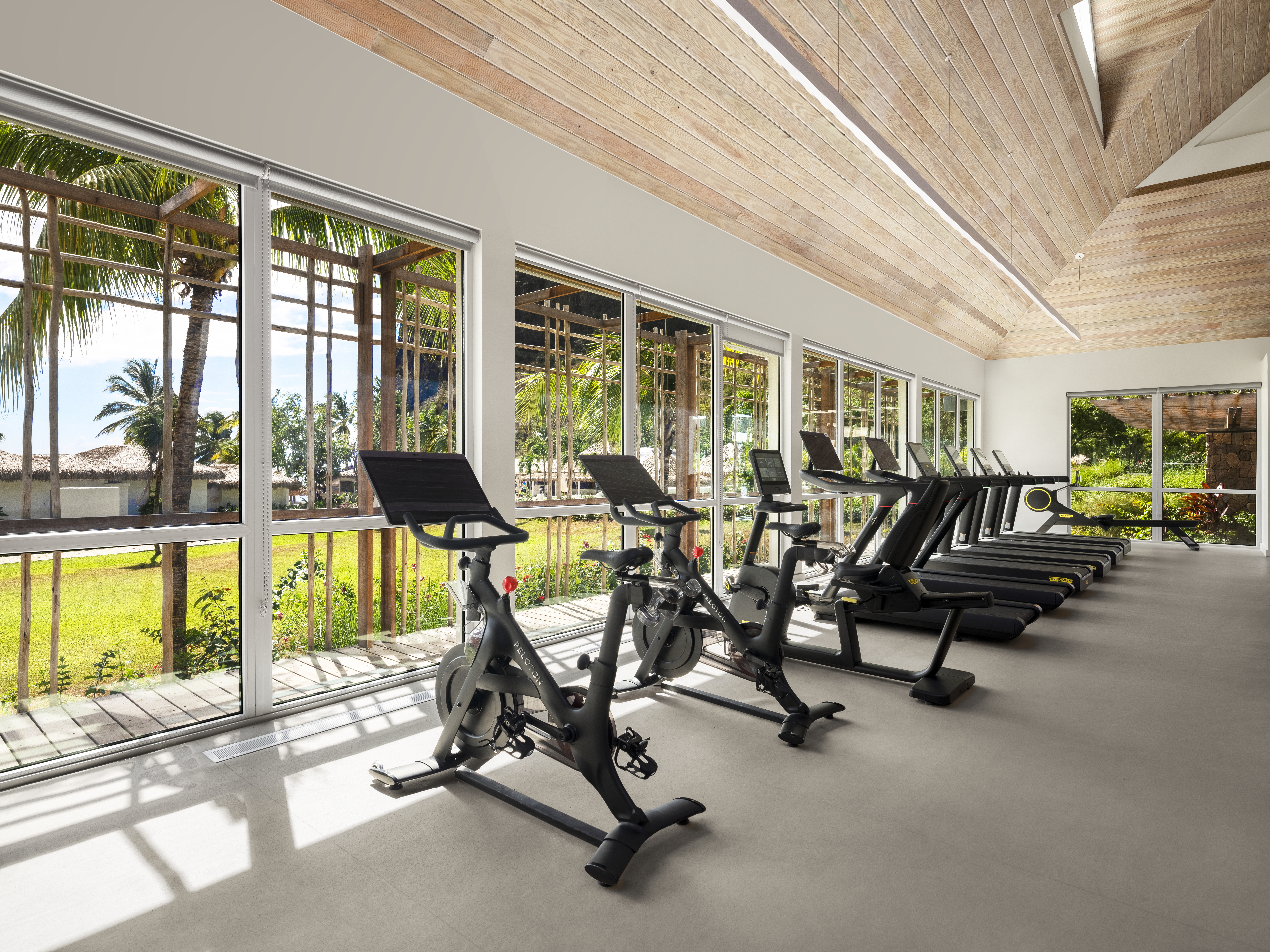 fitness equipment at a resort