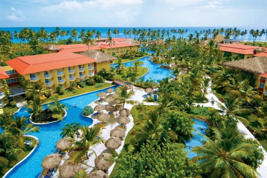 exterior of a resort in the dominican republic on a sunny day